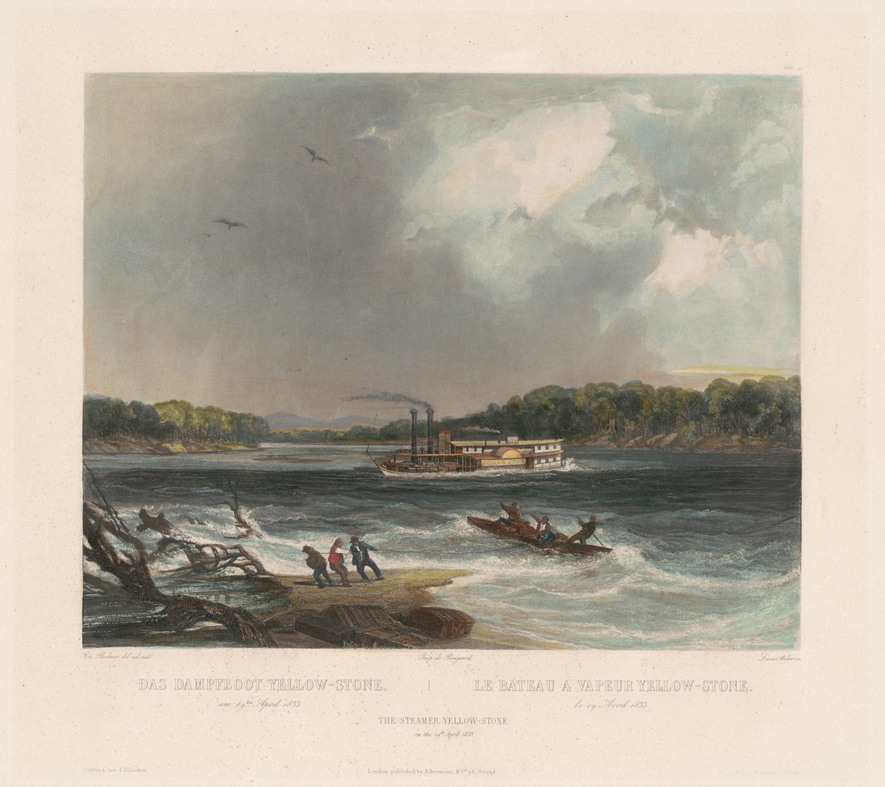 Il piroscafo Yellow-stone da Lucas Weber after Karl Bodmer