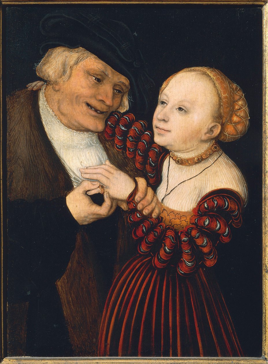 Austria, Vienna, Il vecchio e la giovane donna, c.1530 da Lucas the Elder Cranach