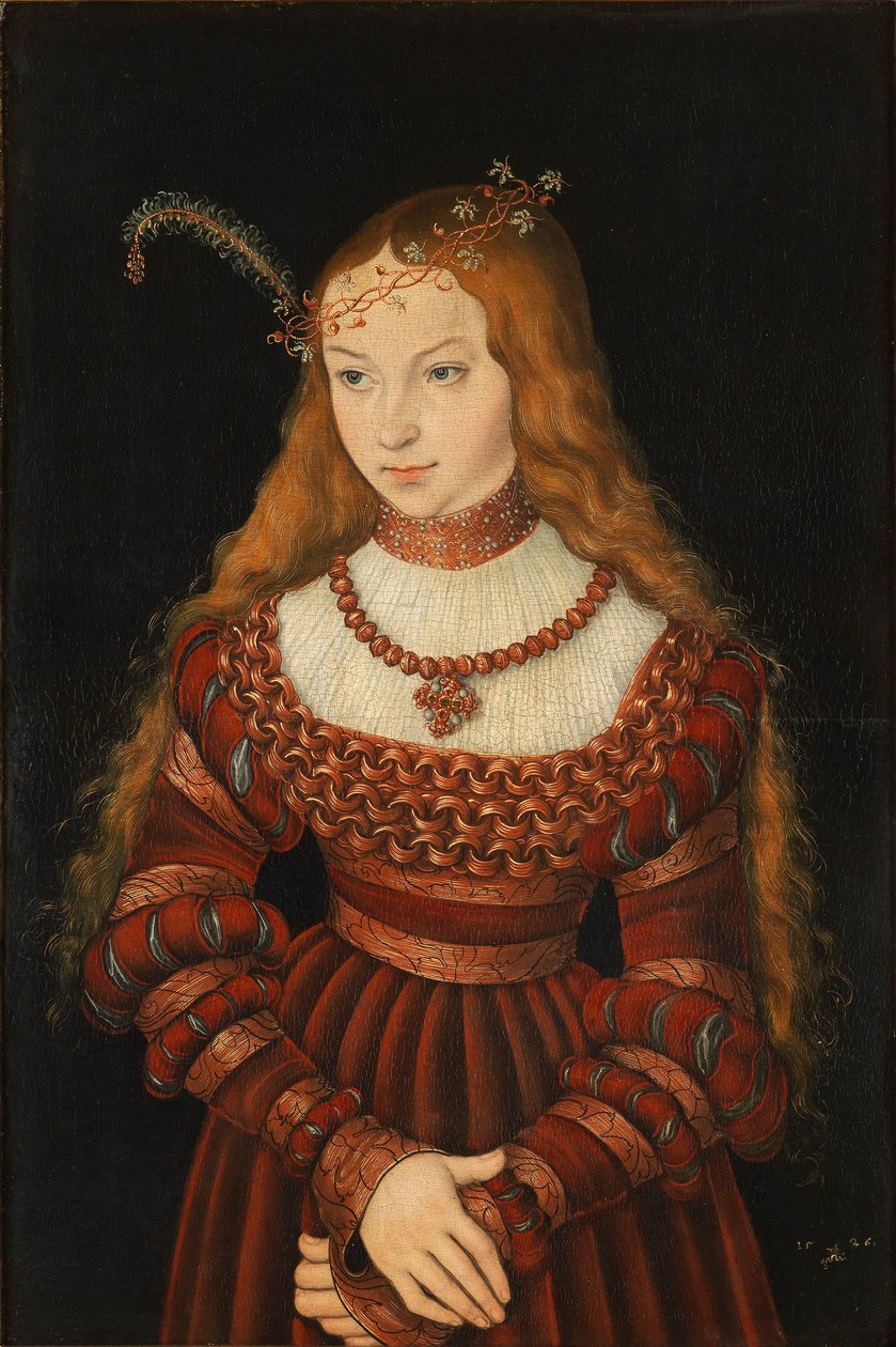 Ritratto di fidanzamento di Sibilla di Cleves da Lucas the Elder Cranach