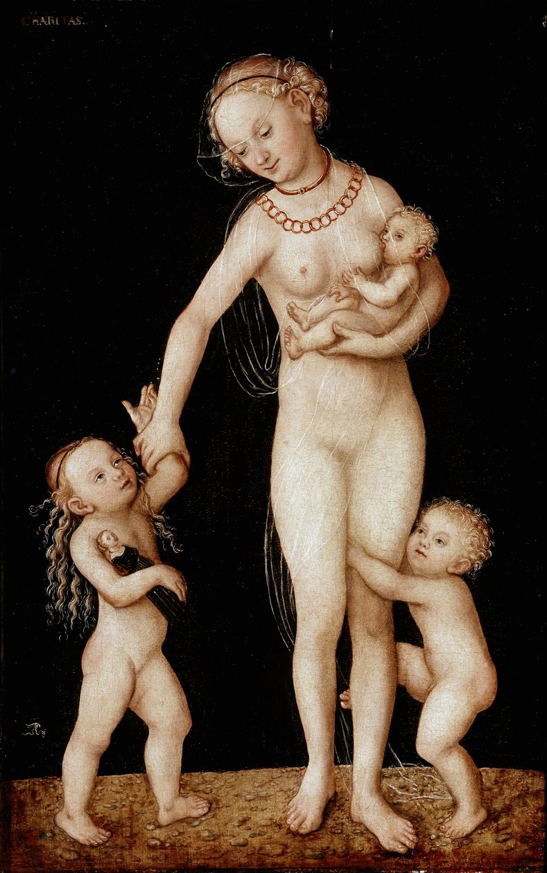 Carità Dipinto di Lucas Cranach il Vecchio (1472-1553) da Lucas the Elder Cranach
