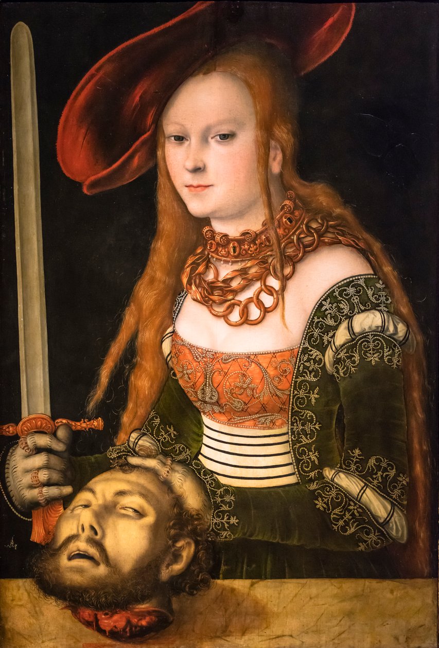 Giuditta con la testa di Oloferne, 1530 ca. (Tempera e olio su legno (tiglio)) da Lucas the Elder Cranach
