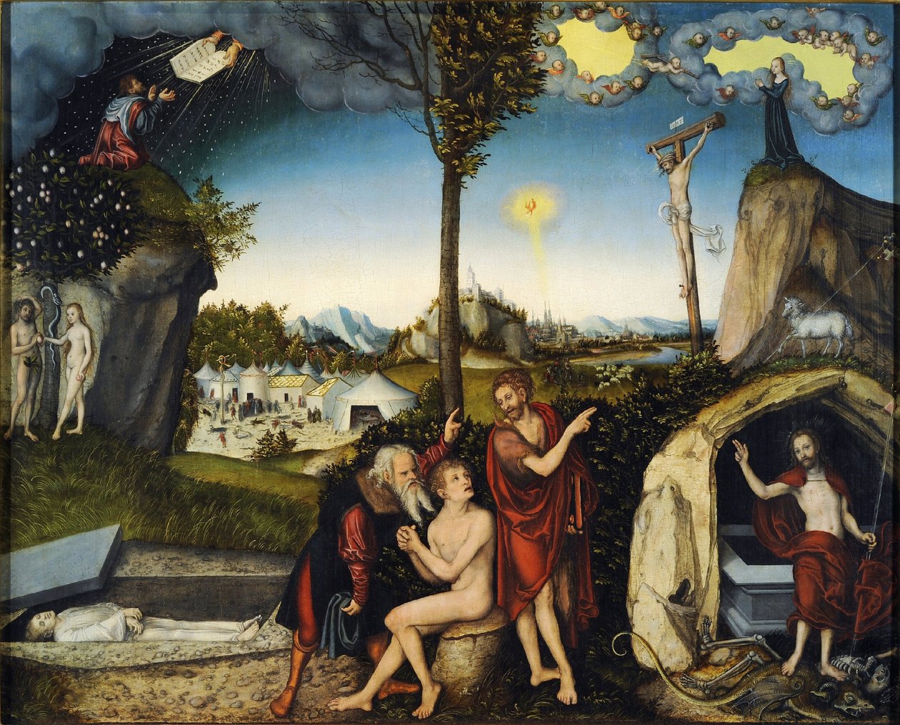 La legge e la grazia da Lucas the Elder Cranach