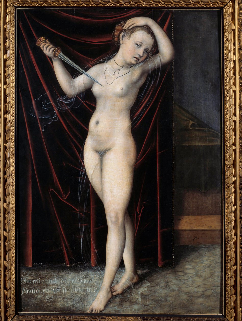 Lucrezia si dà la morte da Lucas the Elder Cranach