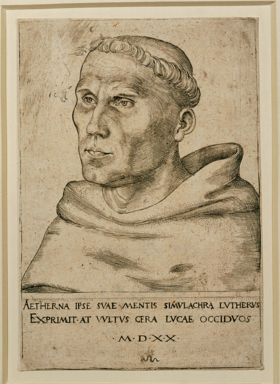 Martin Lutero ... (incisione) da Lucas the Elder Cranach