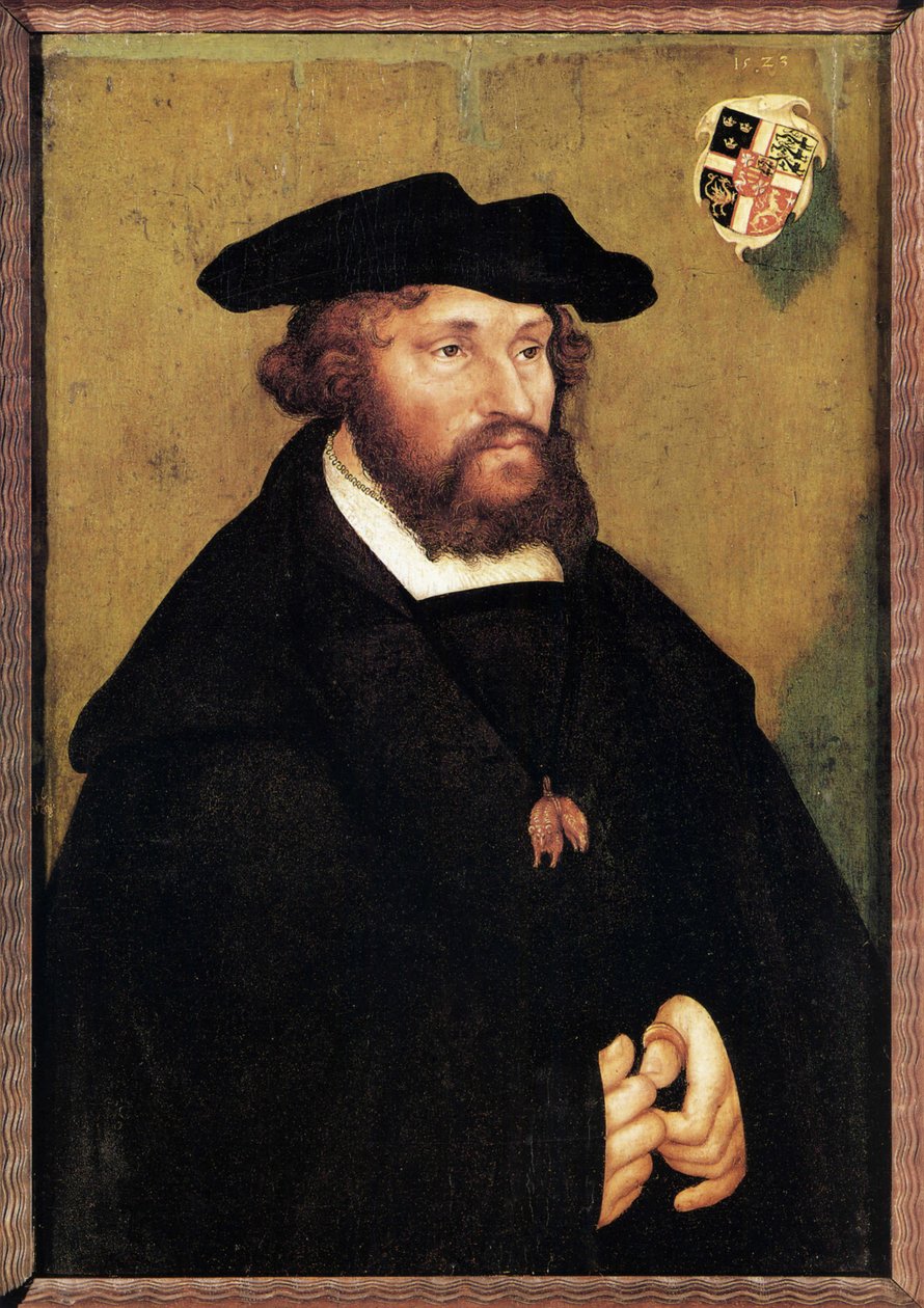 Ritratto di Cristiano II (1481-1559), re di Danimarca. Dipinto di Lucas Cranach il Vecchio da Lucas the Elder Cranach