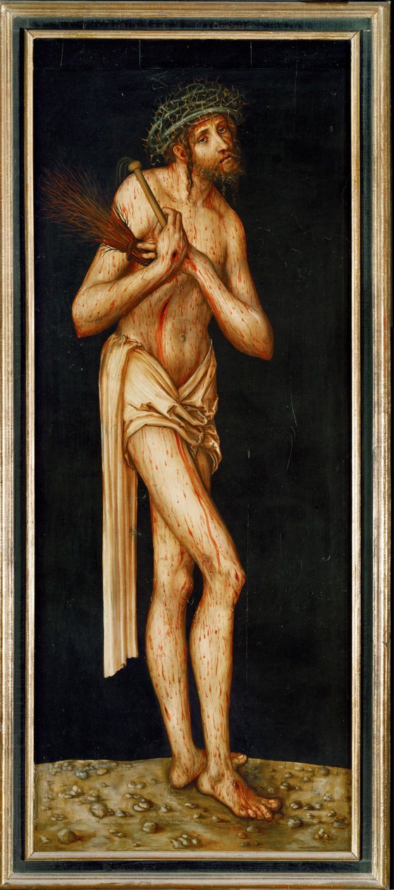 Schmerzensmann;Cristo addolorato (dipinto su legno di tiglio) da Lucas the Elder Cranach