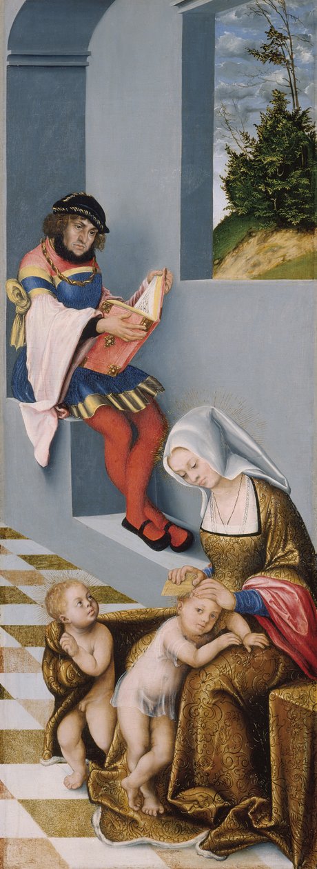 La Santa Parentela (cosiddetto Altare di Torgau) pannello destro da Lucas the Elder Cranach