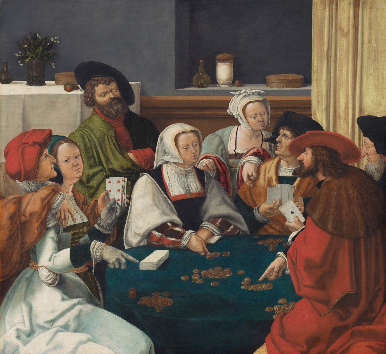 I Giocatori di Carte da Lucas van (after) Leyden