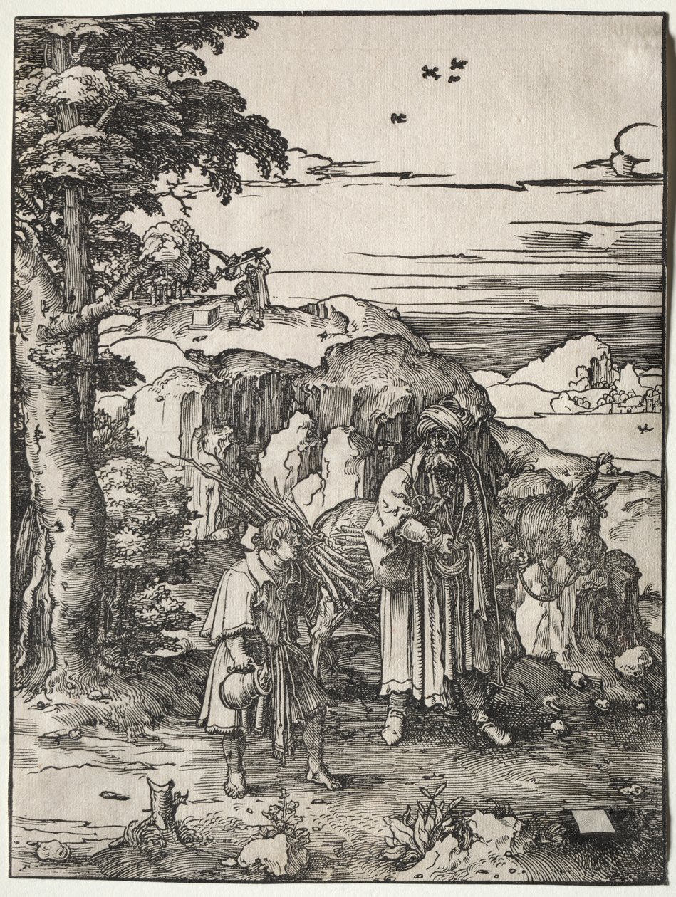 Abramo va a sacrificare Isacco da Lucas van Leyden