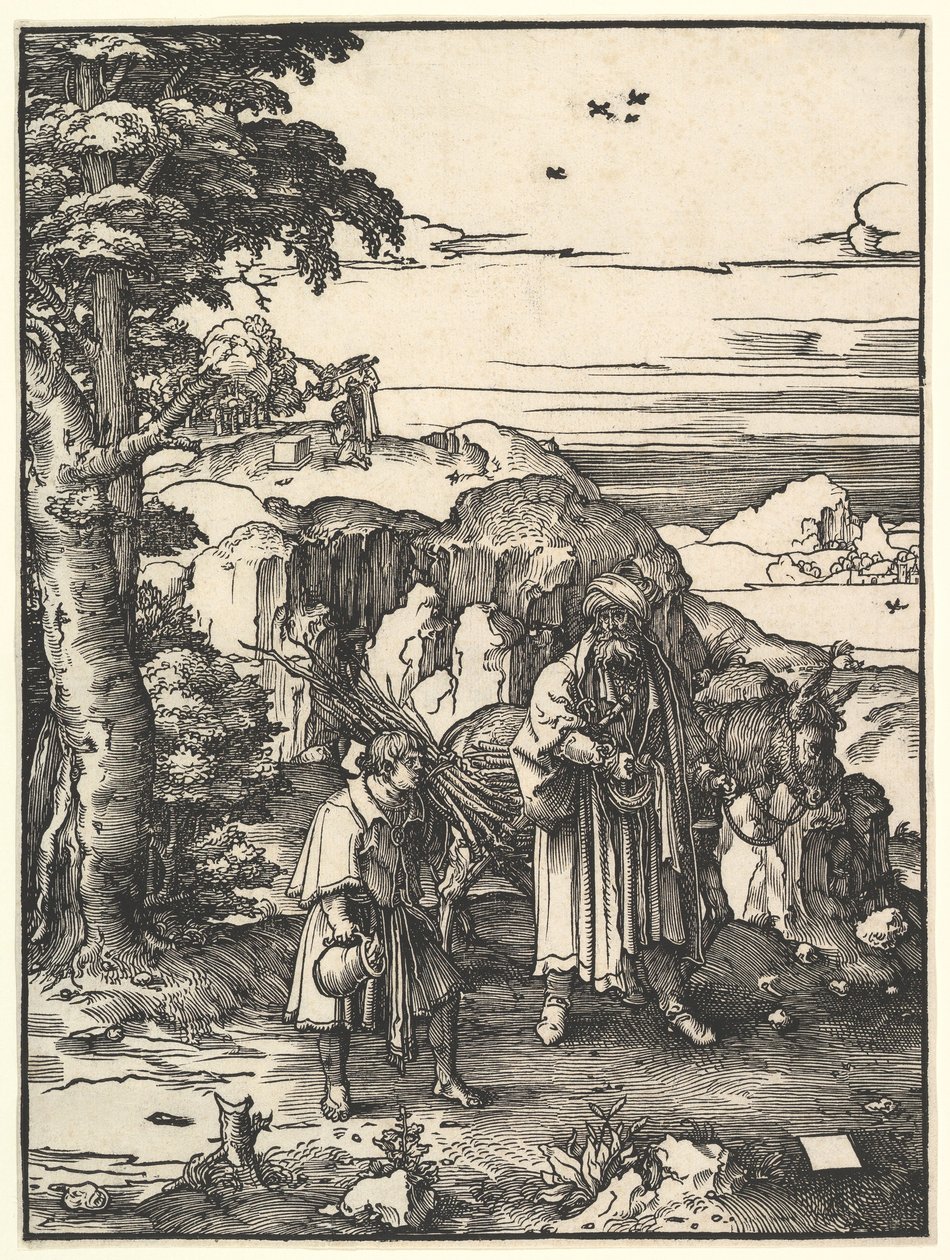 Abramo che va a sacrificare Isacco, 1517-19 da Lucas van Leyden