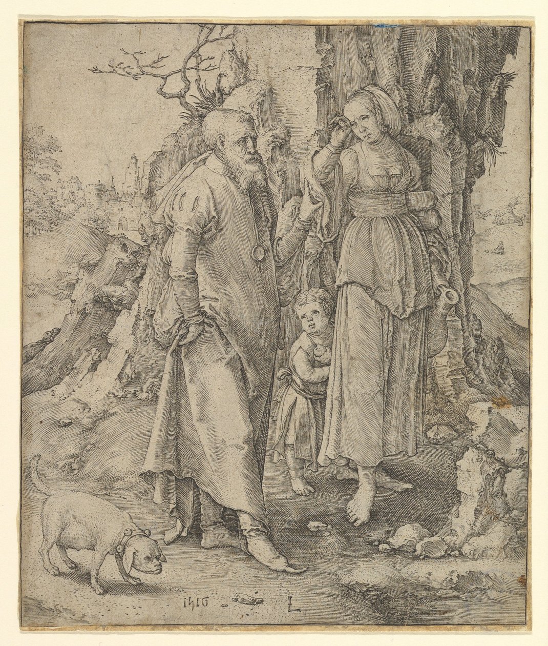 Abramo manda via Agar da Lucas van Leyden