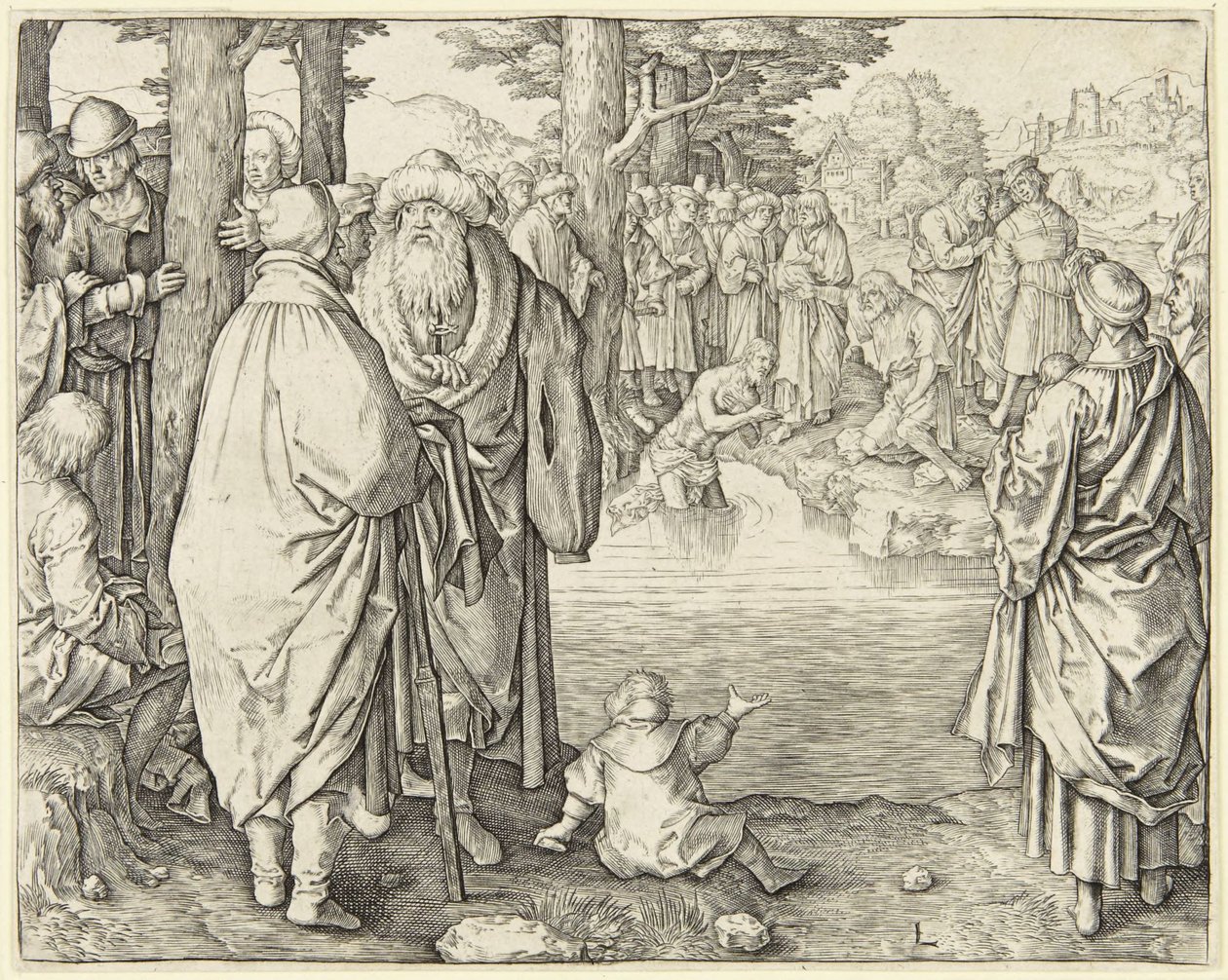 Il battesimo di Cristo da Lucas van Leyden