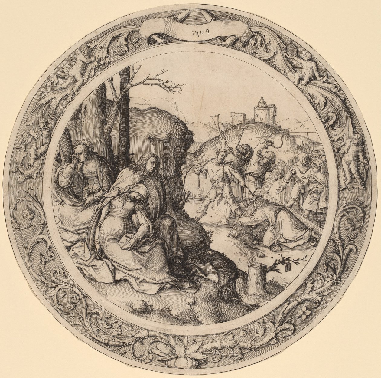Cristo che porta la croce da Lucas van Leyden