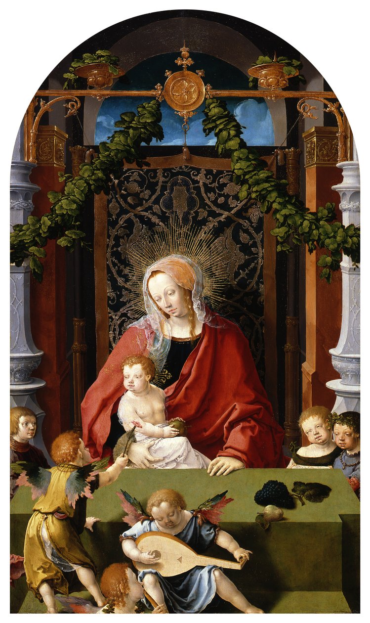 Maria con il Bambino e angeli da Lucas van Leyden