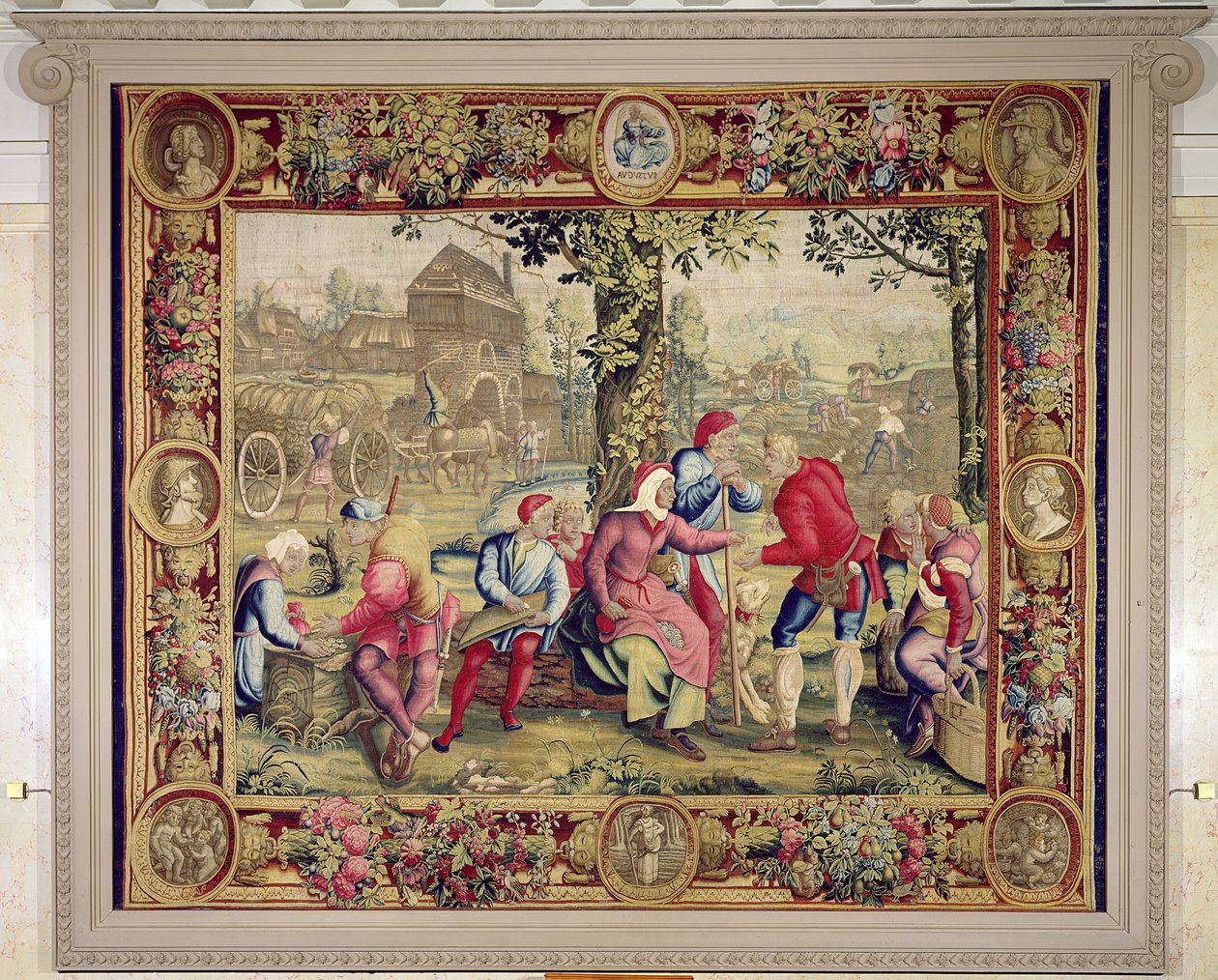 Pagare i mietitori, Gobelins Workshop da Lucas van Leyden