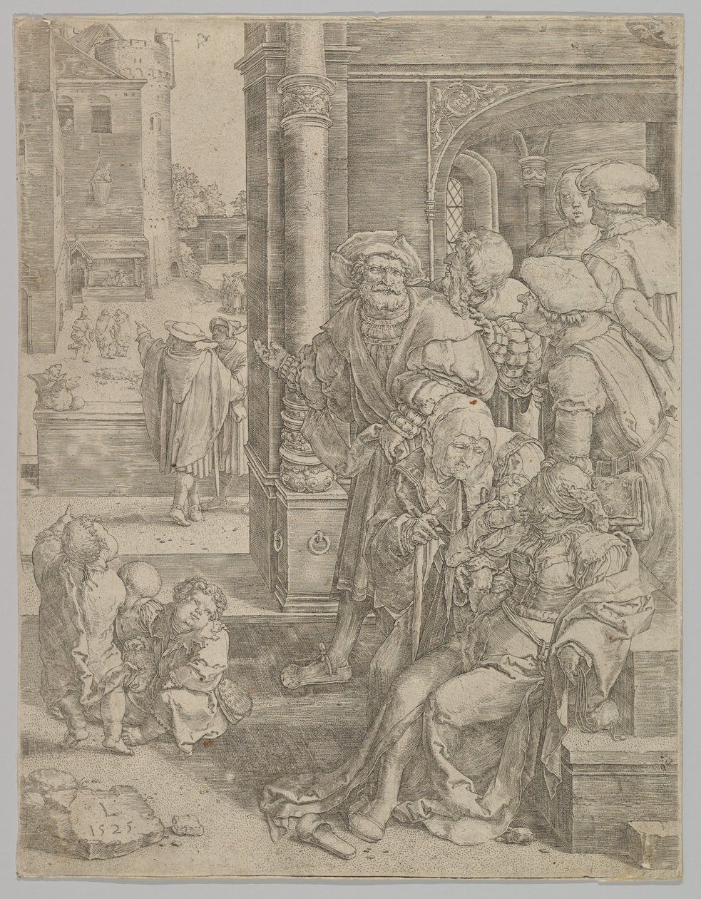 Il Poeta Virgilio Sospeso in un Cesto da Lucas van Leyden