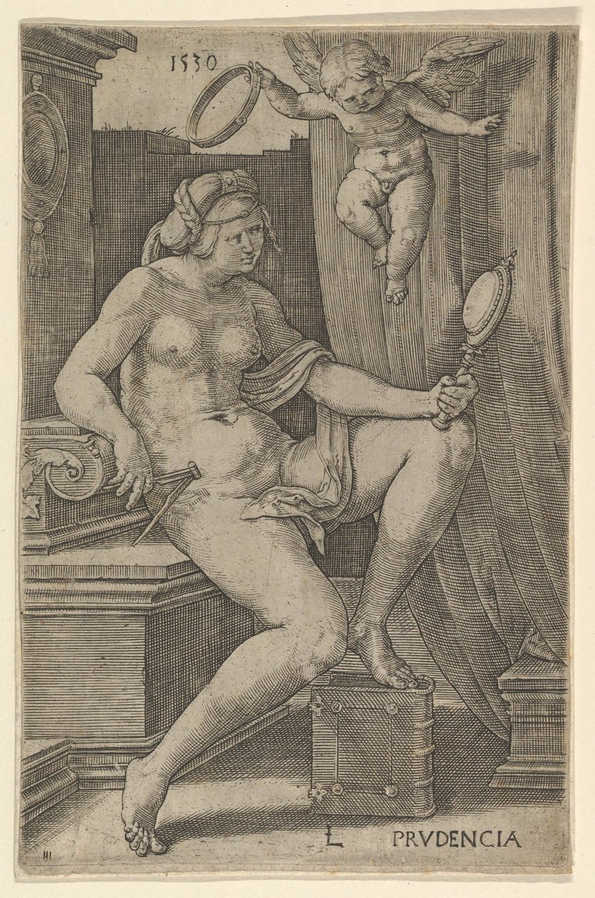 Prudenza, dalla serie Le Sette Virtù, 1530 da Lucas van Leyden