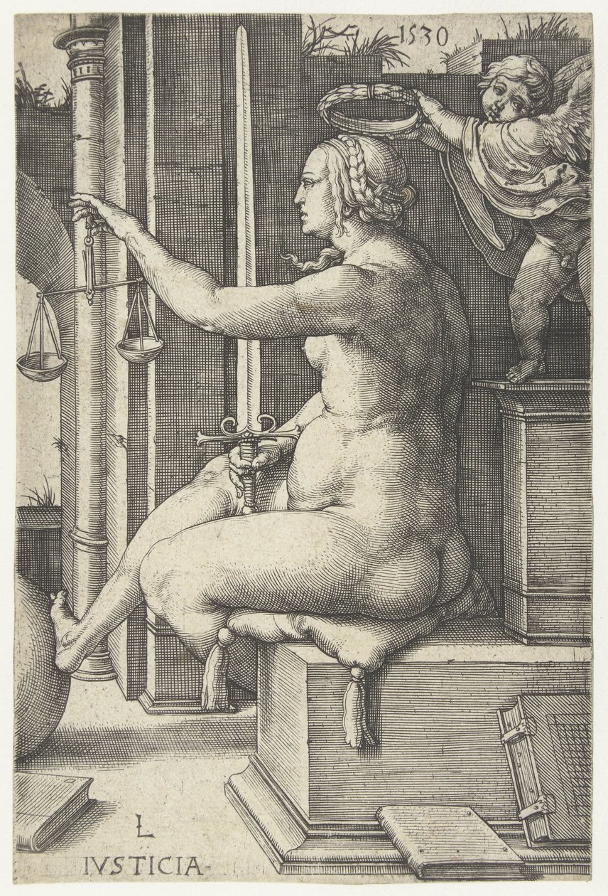 Giustizia. Le sette virtù (titolo della serie) da Lucas van Leyden