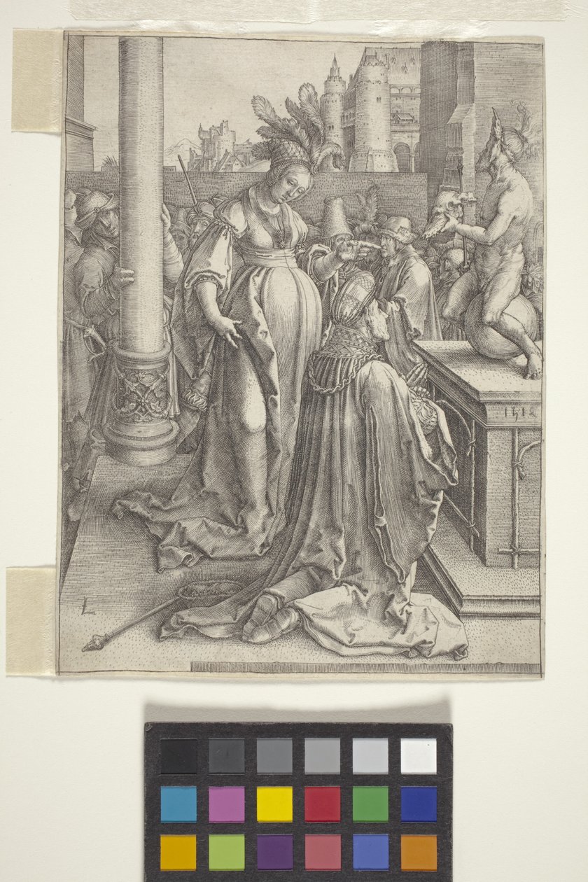 Idolatria di Salomone (incisione) da Lucas van Leyden