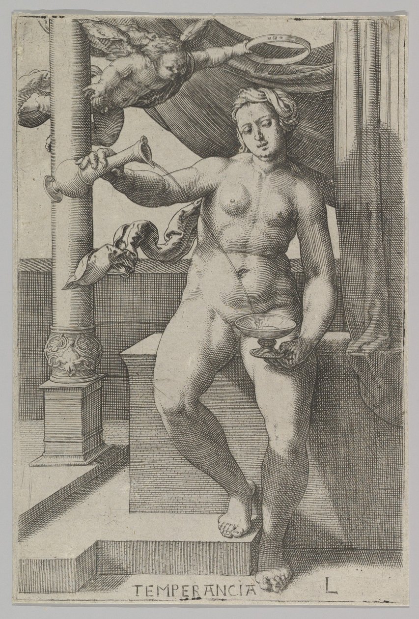 Temperanza, dalla serie Le Virtù da Lucas van Leyden