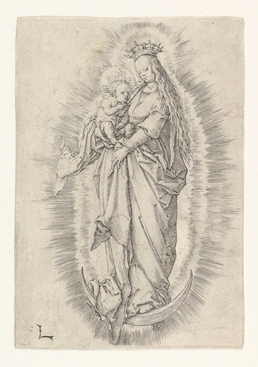 La Vergine incoronata con il Bambino in gloria da Lucas van Leyden