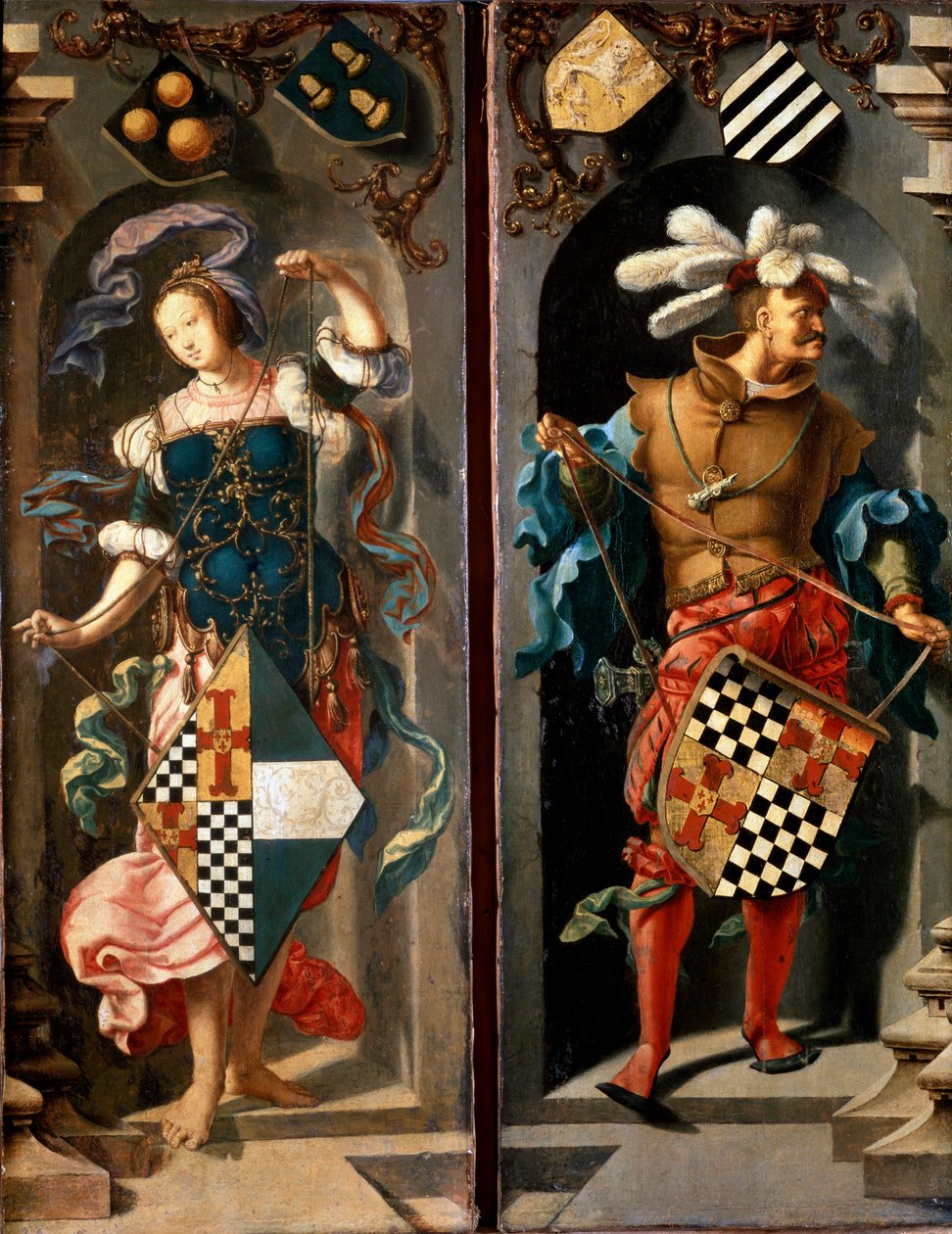 La guarigione del cieco di Gerico, pannello laterale da Lucas van Leyden