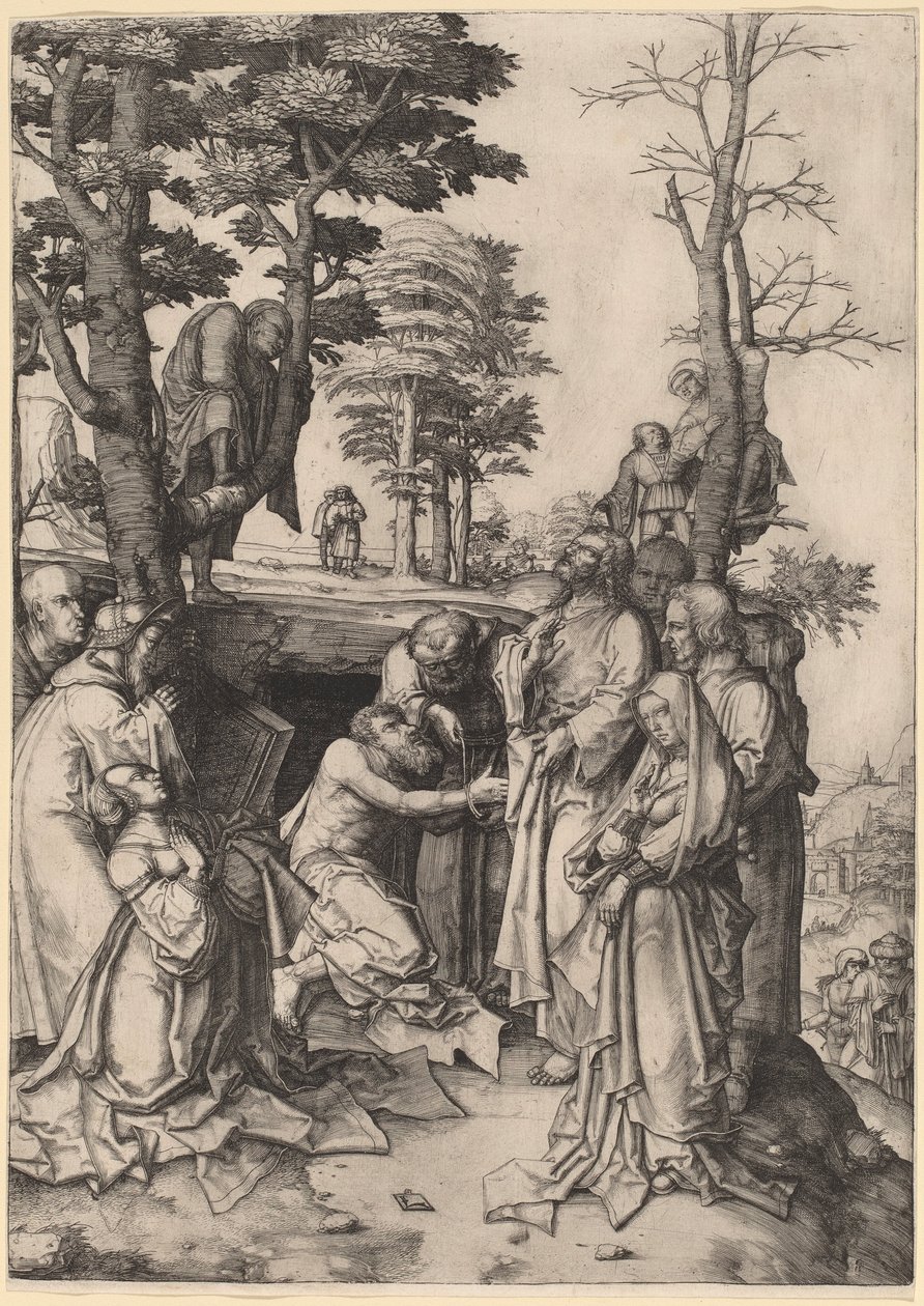 Il risveglio di Lazzaro da Lucas van Leyden