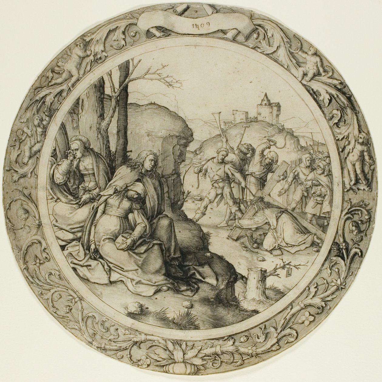 La Passione rotonda: Cristo che porta la croce da Lucas van Leyden