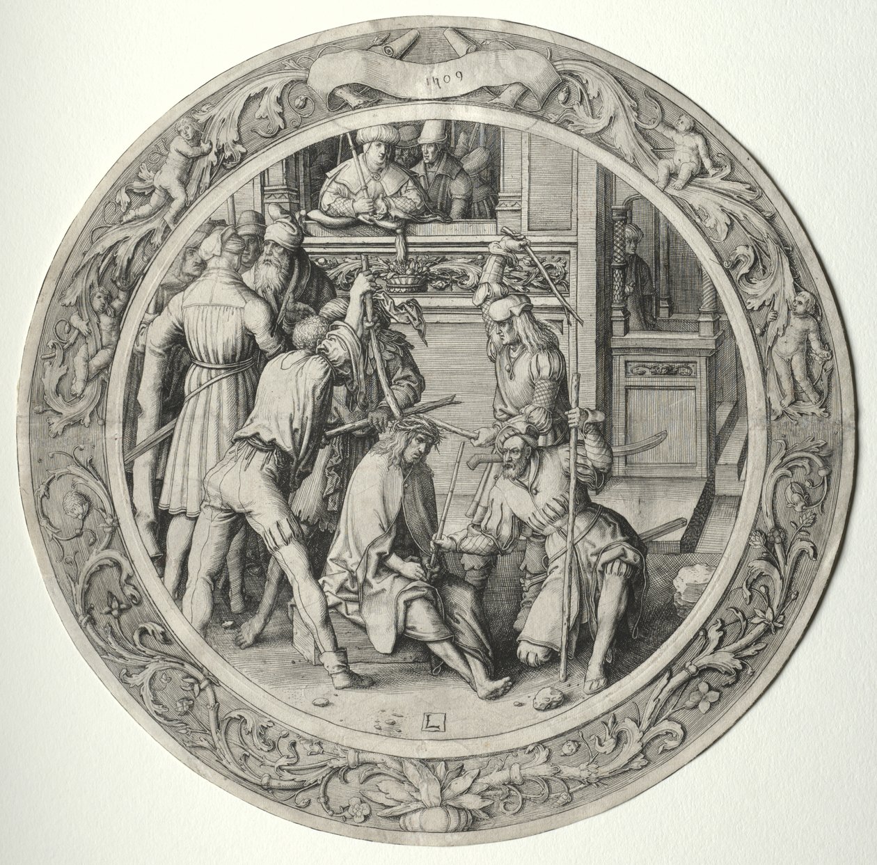 La Passione Rotonda: Cristo incoronato di spine da Lucas van Leyden