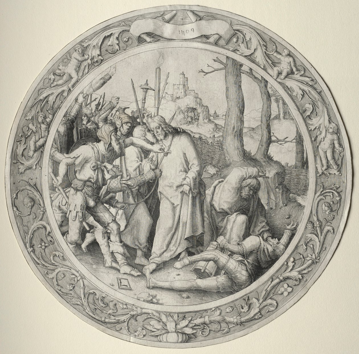 La Passione Rotonda: Il tradimento di Cristo, 1509 da Lucas van Leyden