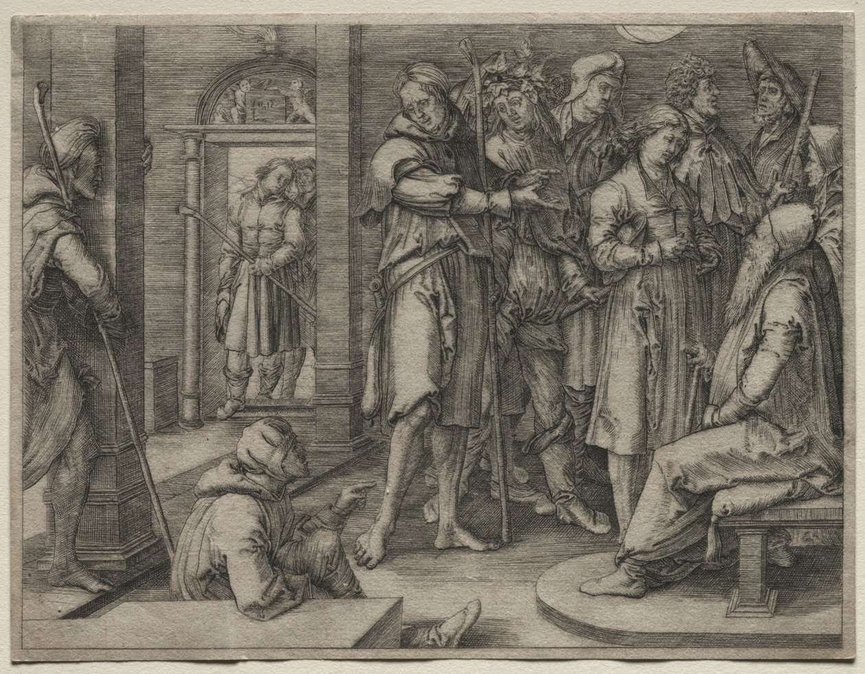 La storia di Giuseppe: Giuseppe interpreta il suo sogno a Giacobbe da Lucas van Leyden