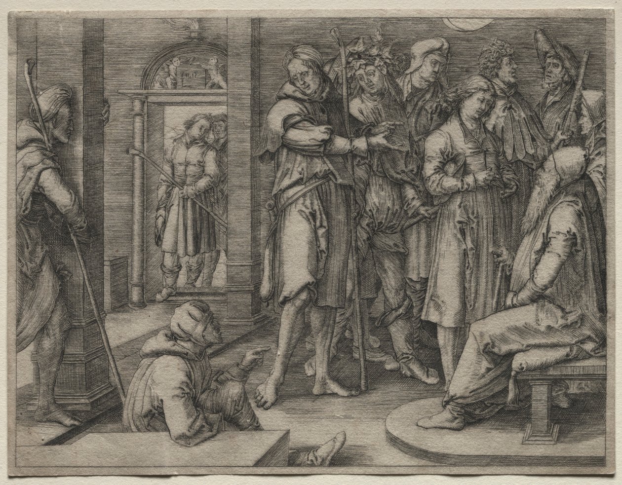 La storia di Giuseppe: Giuseppe interpreta il suo sogno a Giacobbe, 1512 da Lucas van Leyden