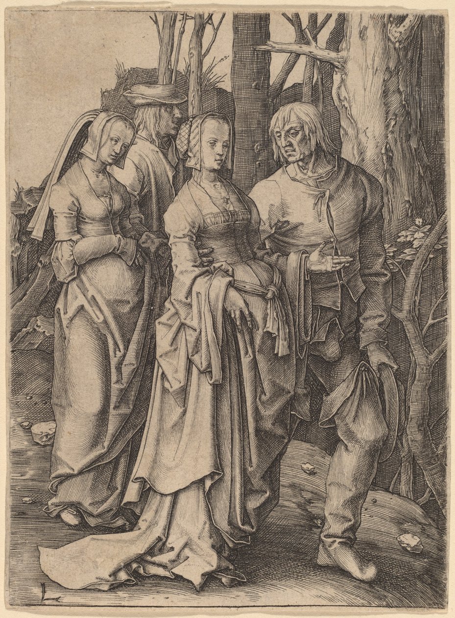 Le Due Coppie nella Foresta da Lucas van Leyden