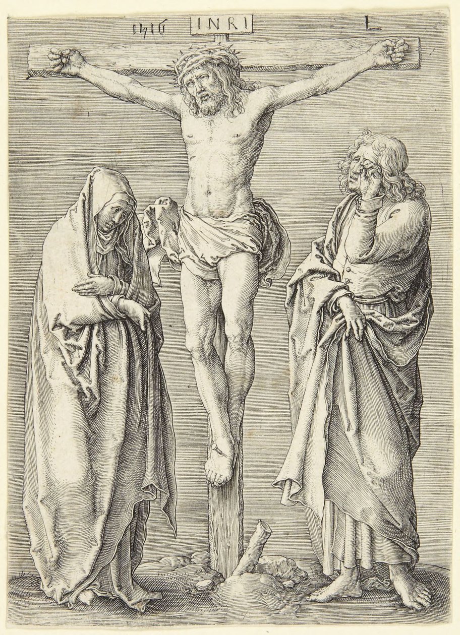 La Vergine e San Giovanni ai piedi della croce da Lucas van Leyden