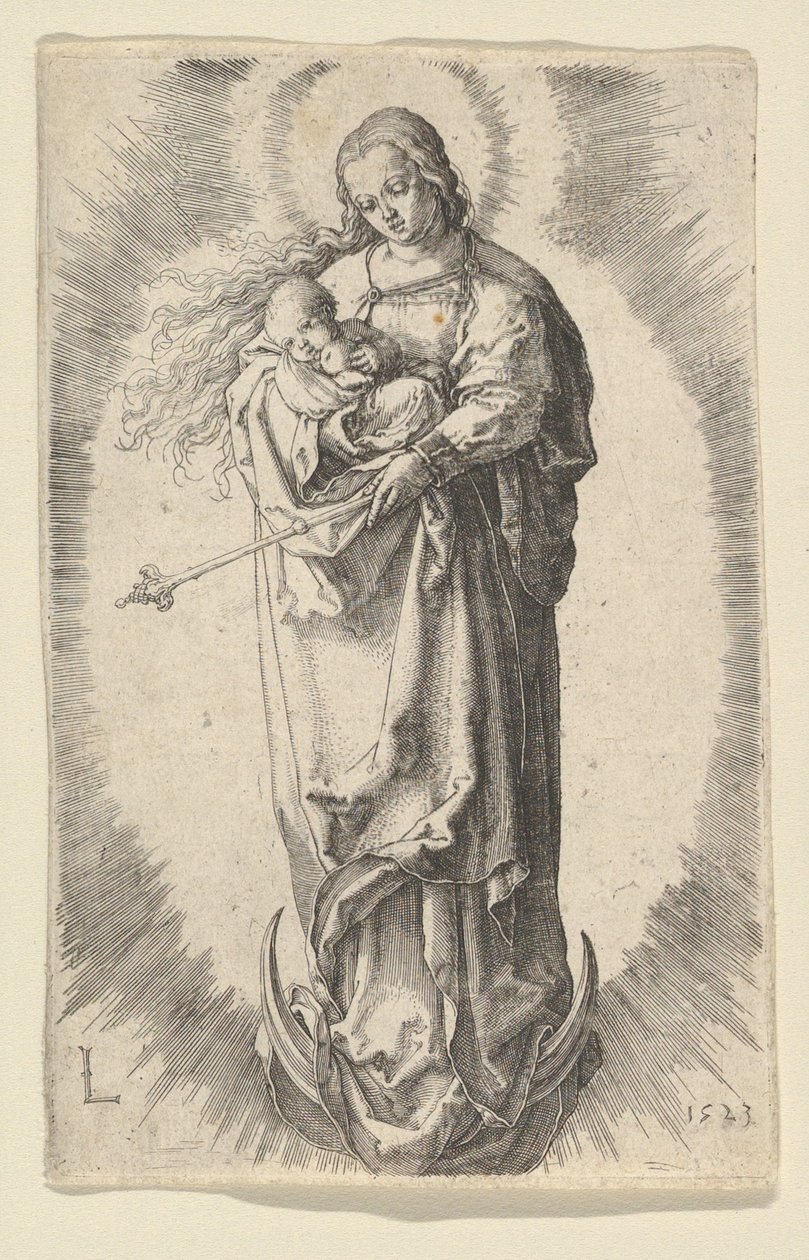 La Vergine con il Bambino sulla mezzaluna, 1523 da Lucas van Leyden