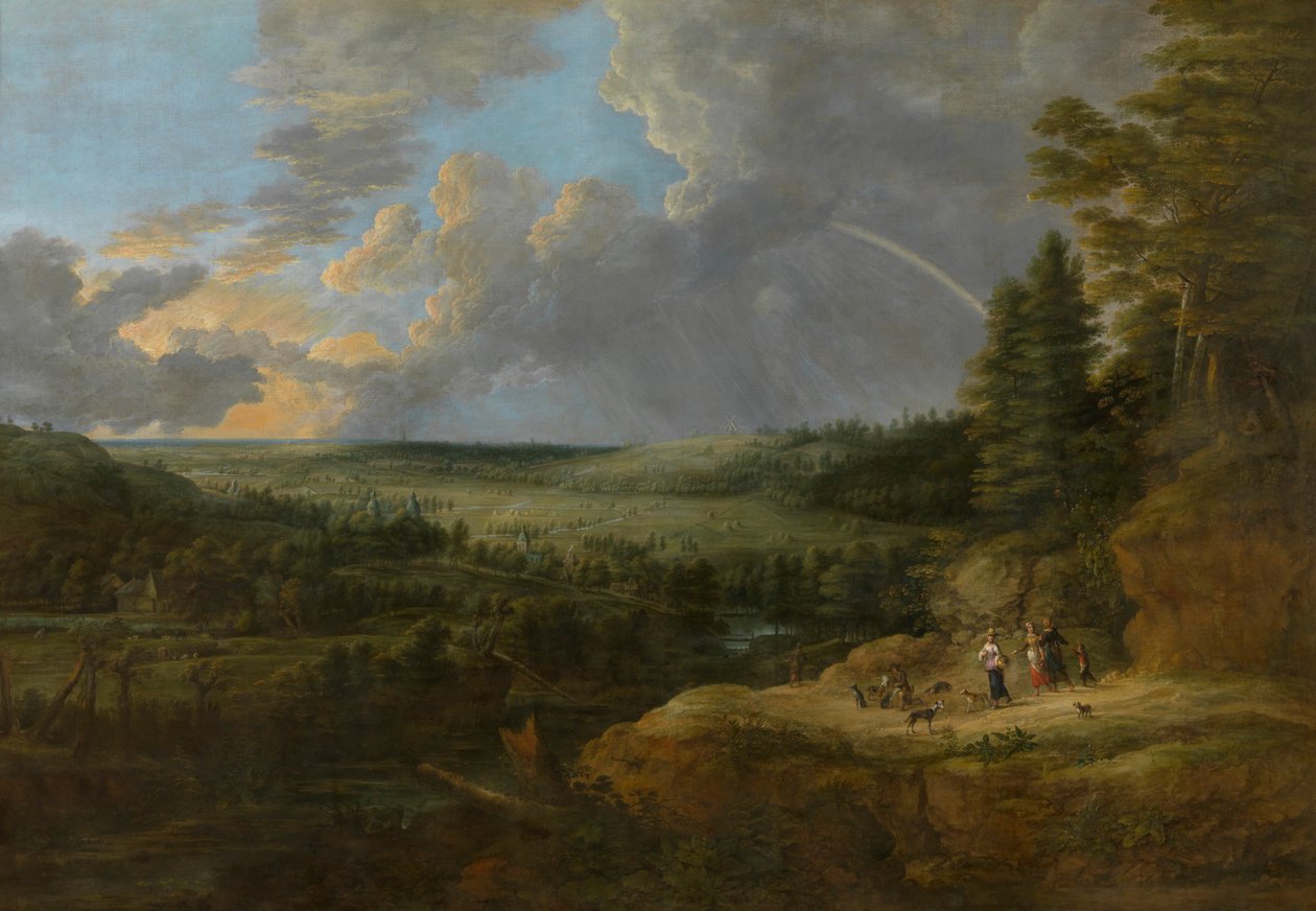 Paesaggio con arcobaleno da Lucas van Uden