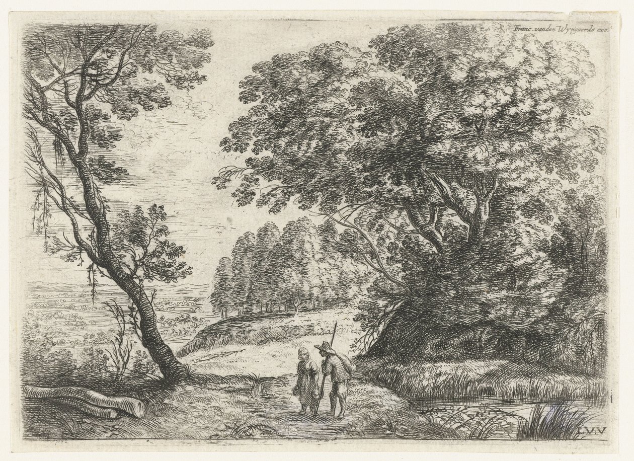Paesaggio con un uomo e una donna che parlano
Sei paesaggi (titolo della serie) da Lucas van Uden