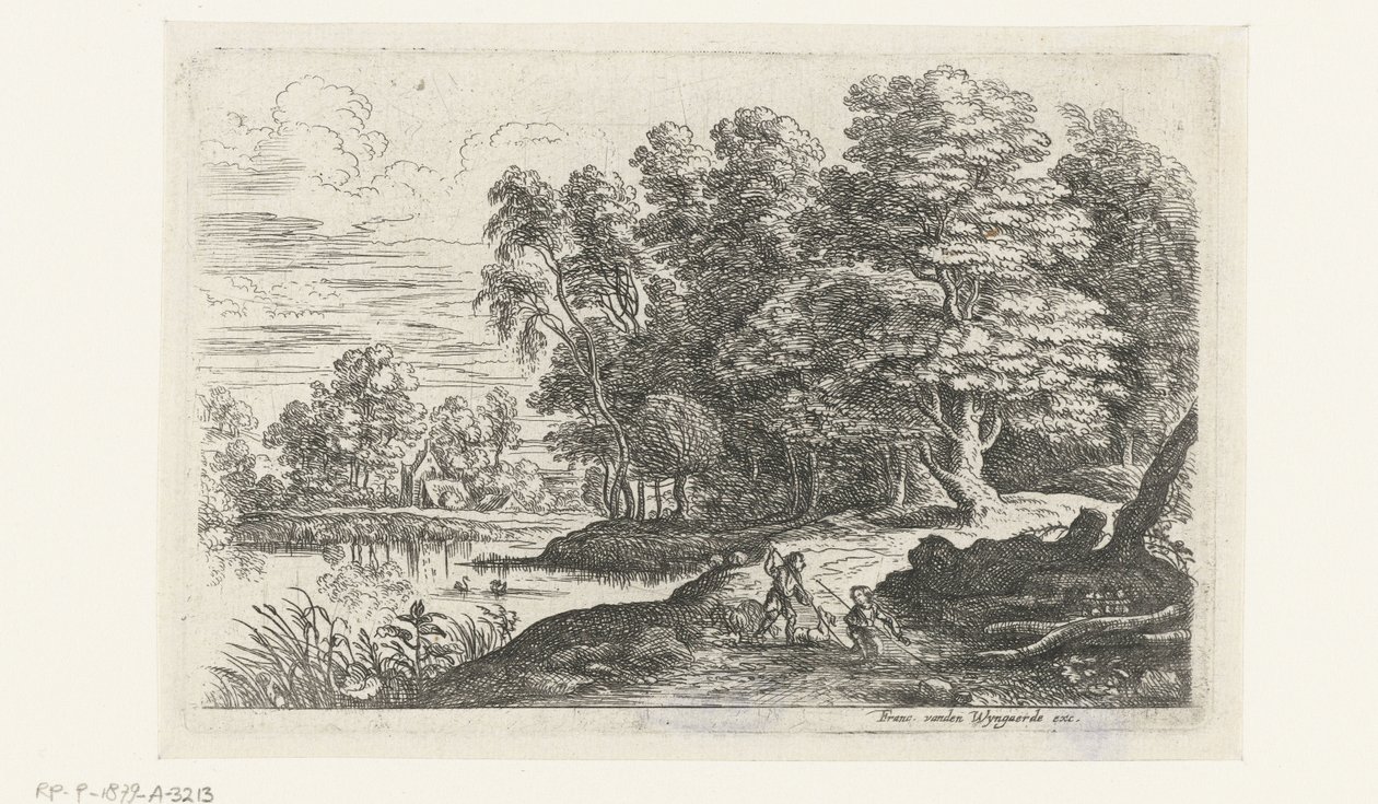 Paesaggio con due giovani pastori da Lucas van Uden