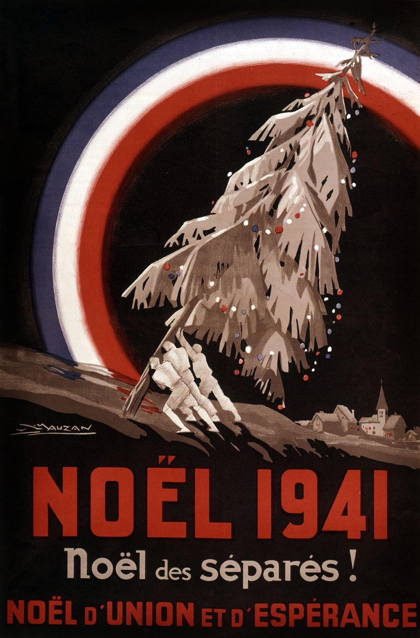 Poster per il Natale dei prigionieri, Francia da Luciano Achille Mauzan