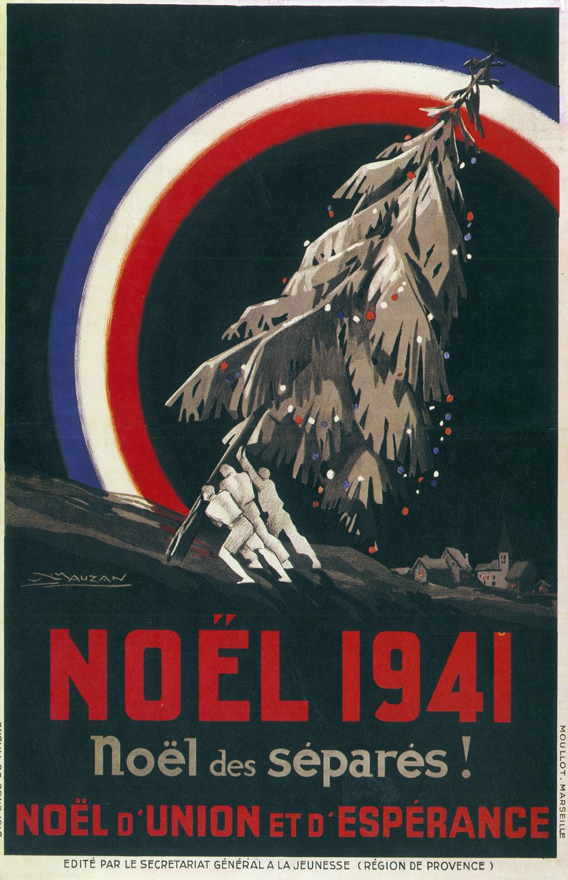 Poster per il Natale dei prigionieri, Francia da Luciano Achille Mauzan