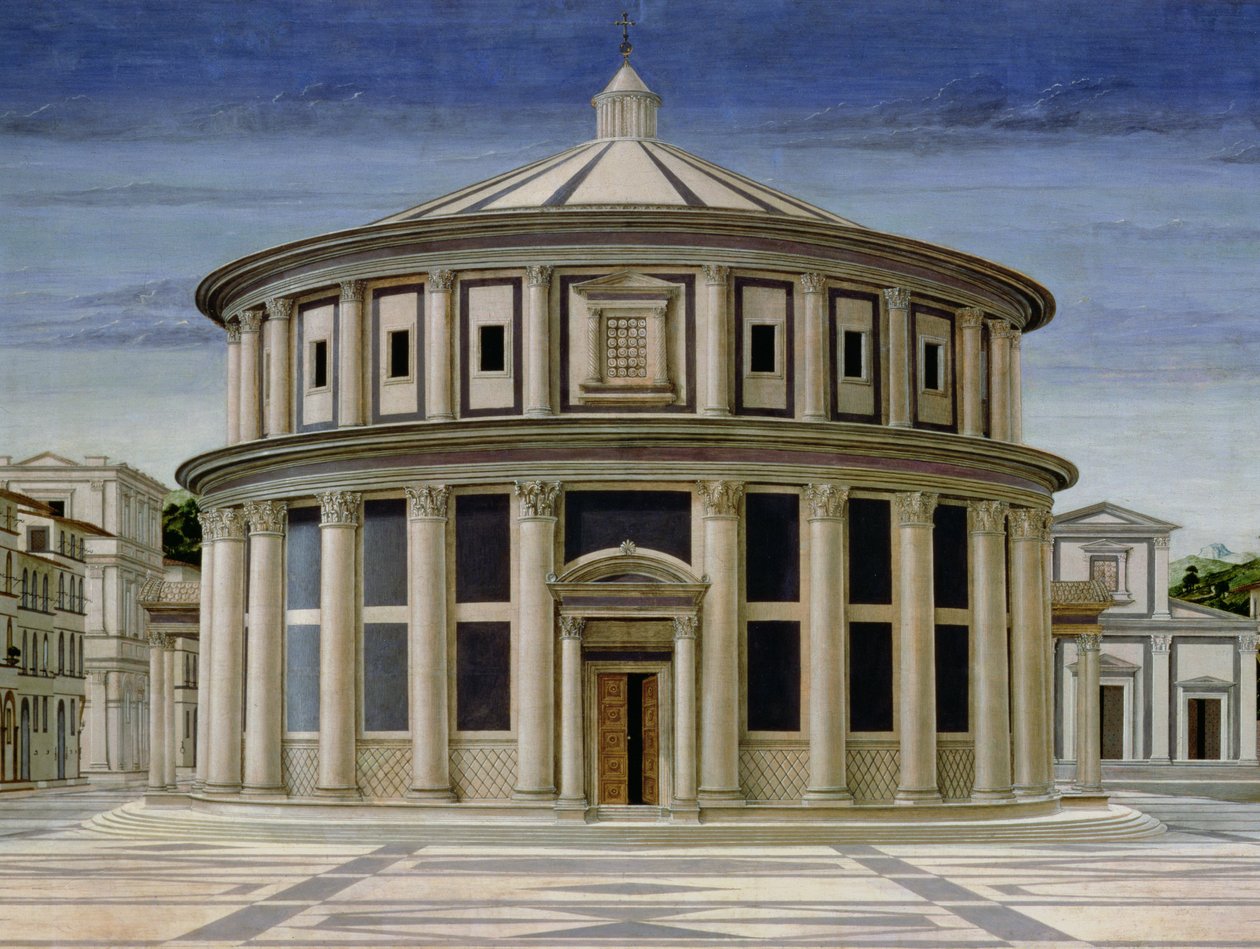 Veduta di una città ideale, o La città di Dio, dopo il 1470 (dettaglio) da Luciano Laurana