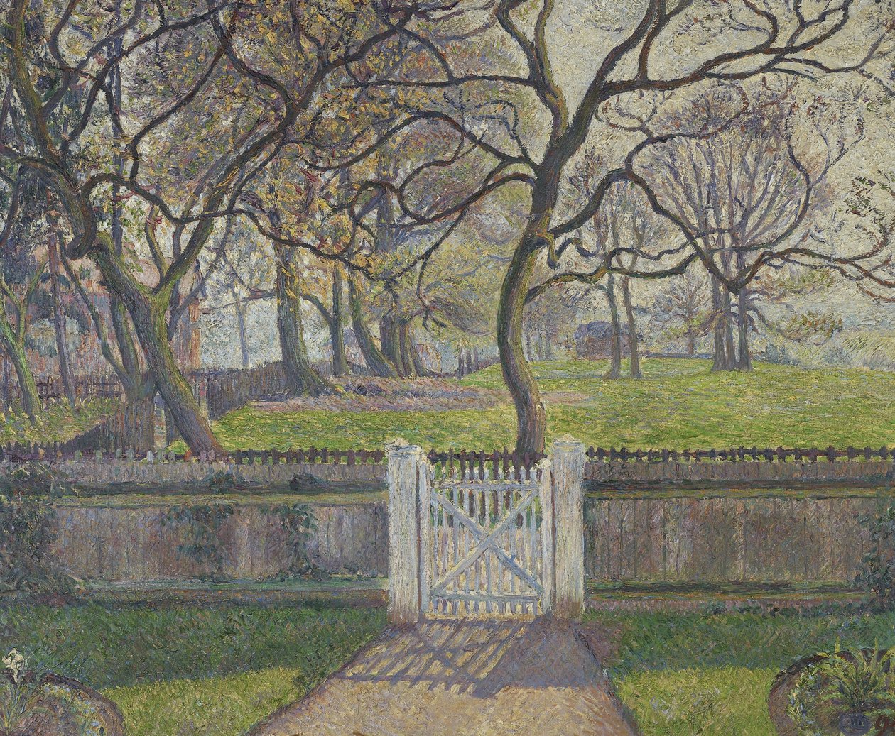 Il cancello del giardino, Epping, 1894 da Lucien Pissarro