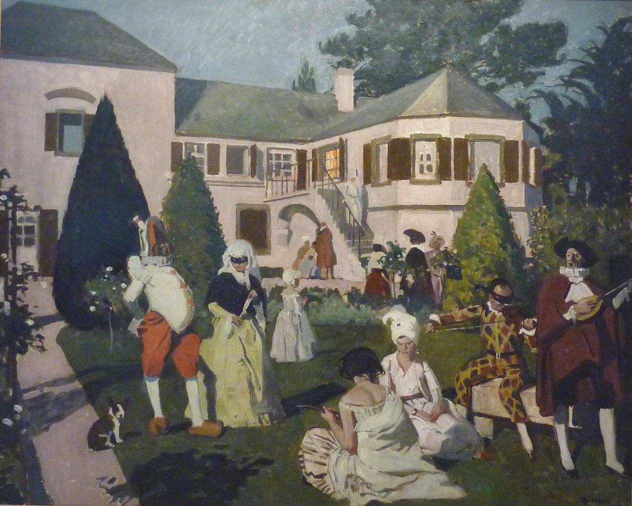 Serata in costume al semaforo da Lucien Simon