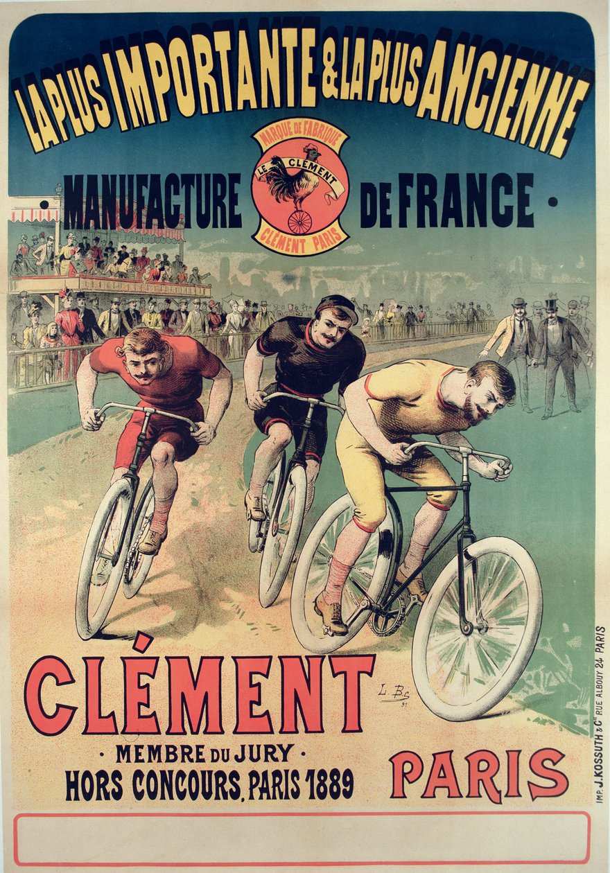 Poster pubblicitario per le biciclette Clement, 1891 da Lucien Baylac