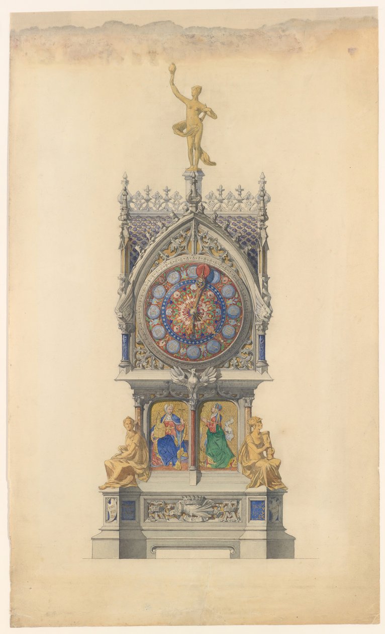 Progetto per orologio smaltato da Lucien Falize