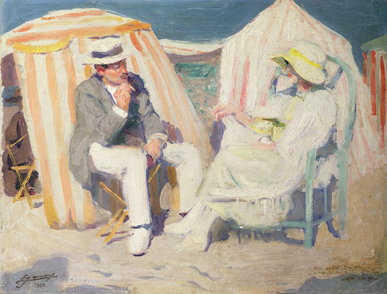 Conversazione sulla spiaggia da Lucien Hector Jonas