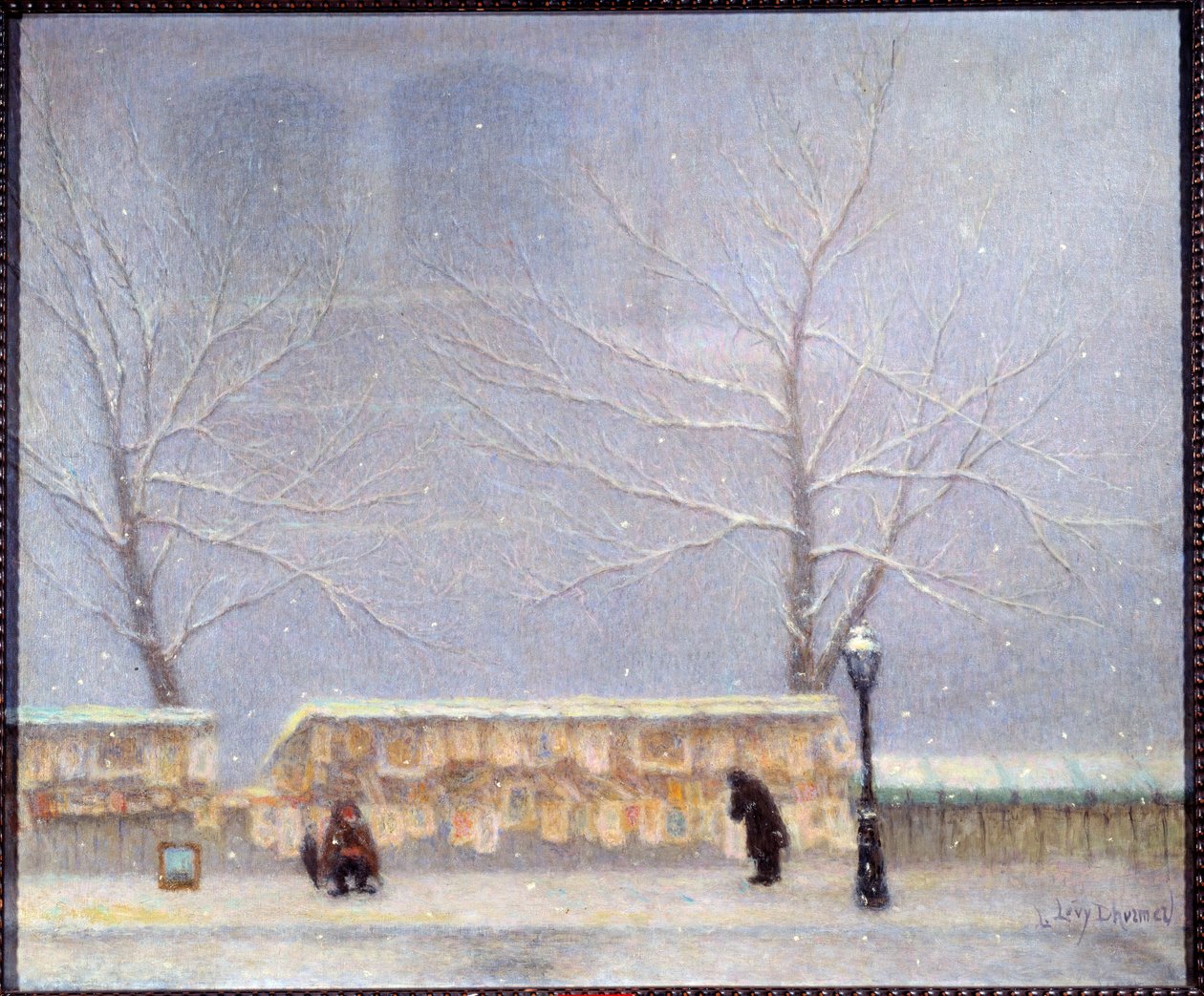 Notre Dame vista dalla riva sinistra in tempo nevoso da Lucien Levy Dhurmer