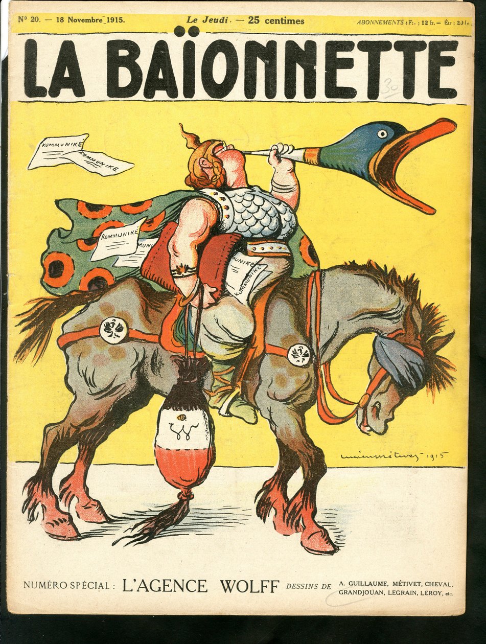 Copertina di "La Baionnette", Satirico a colori da Lucien Metivet