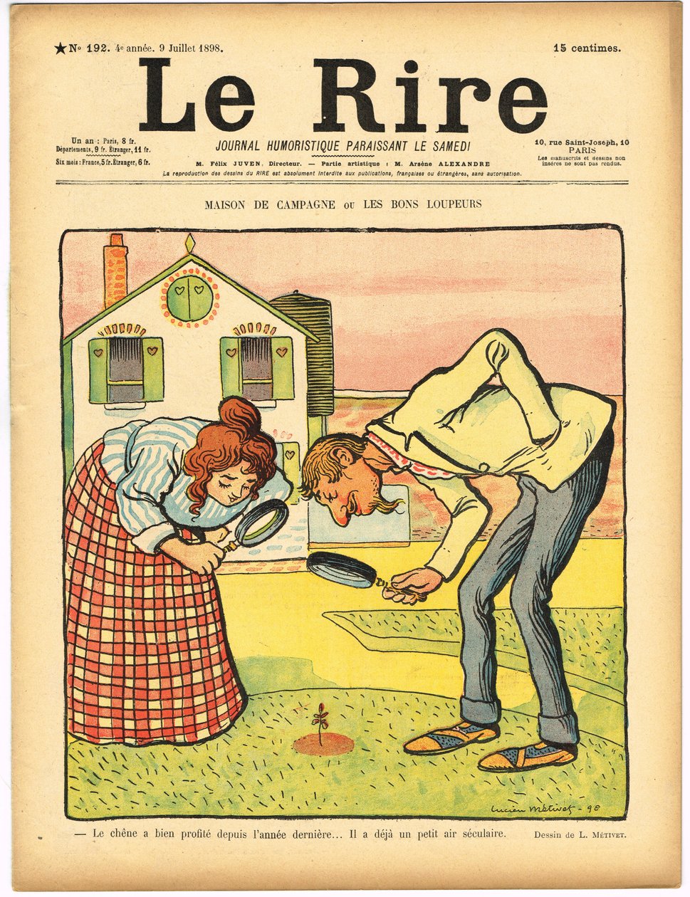 Copertina di "Le Rire", Satirique en Couleurs da Lucien Metivet