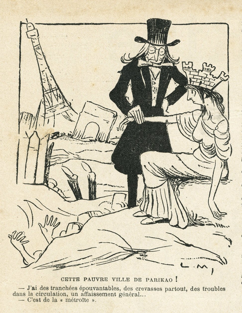 Illustrazione in Le Rire da Lucien Metivet